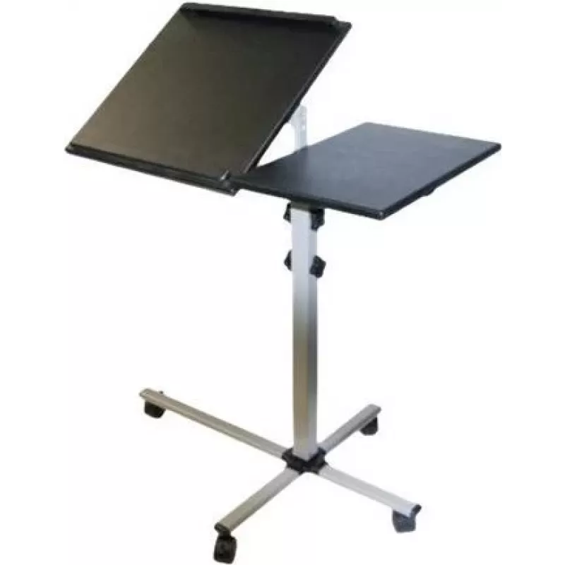 EXERTIS CONNECT Mesa multifunción móvil con ruedas, 1000 x 500 mm, negro (965033)