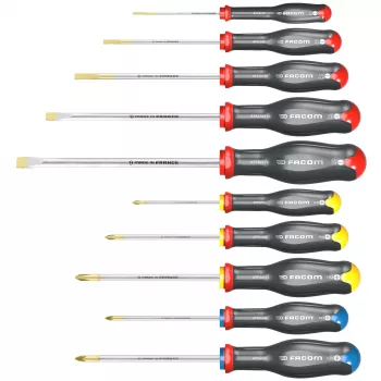 Facom Protwist® Juego de destornilladores universal 10 piezas SL/PH/PZ ATW.J10PB