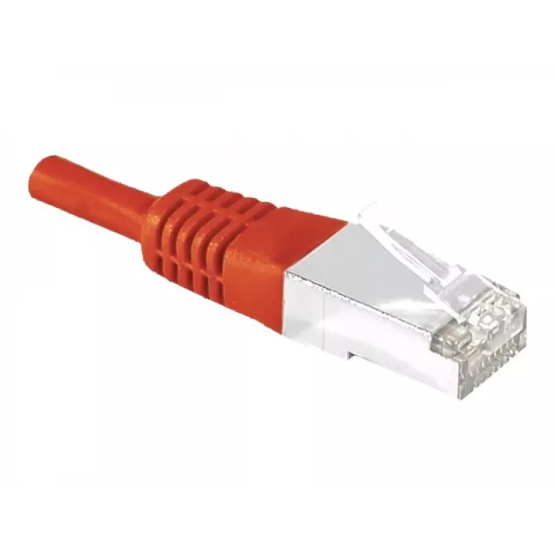 EXERTIS CONNECT Cable de parcheo Cat.6a F/UTP, rojo, 15 m, 10 Gbps, Slim Snagless Boot 859540