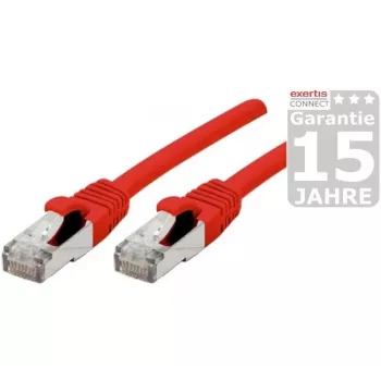 Exertis Connect Dexlan Cable de red CAT 6a SFTP, conector RJ-45 macho a conector RJ-45 macho, 20 m, libre de halógenos, moldeado, snagless, rojo 858476
