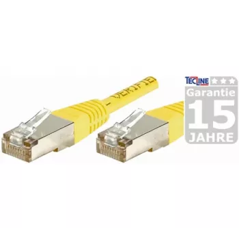 EXERTIS CONNECT Cable de red Cat.6a F/UTP, amarillo, 3,0 m, 10 Gigabit, protección antiacodamiento Slimline 859566