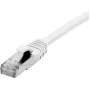 EXERTIS CONNECT Cable de red Cat 6A S/FTP, blanco, 0,3 m, Slim Snagless Boot 858498