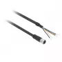 TMSS GERMANY Telemechanique Sensors Conector hembra M12 recto cable PUR 5 m 4 polos XZCP1141L5
