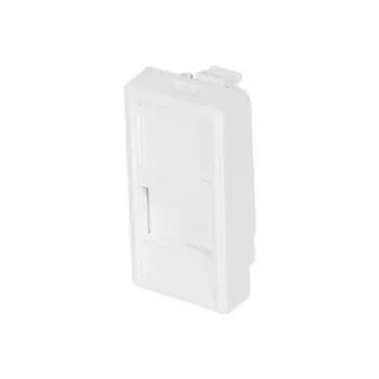 Exertis Connect Dexlan entrada modular vacía 45 x 22,5 mm para 2 x RJ45 Keystone montaje empotrado RAL 9003 blanco señal 911731