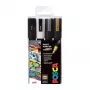 Uni-Ball Faber-Castell POSCA PC-5M set de rotuladores acrílicos metálicos, 4 colores, punta redonda media 1,8-2,5 mm 182544