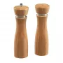 Kesper Set de molinillos de sal y pimienta, madera natural, mecanismo cerámico, ajuste grueso-fino, 18 cm