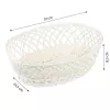 KESPER Cesta de almacenamiento rectangular blanca 31x23,5x8,5 cm