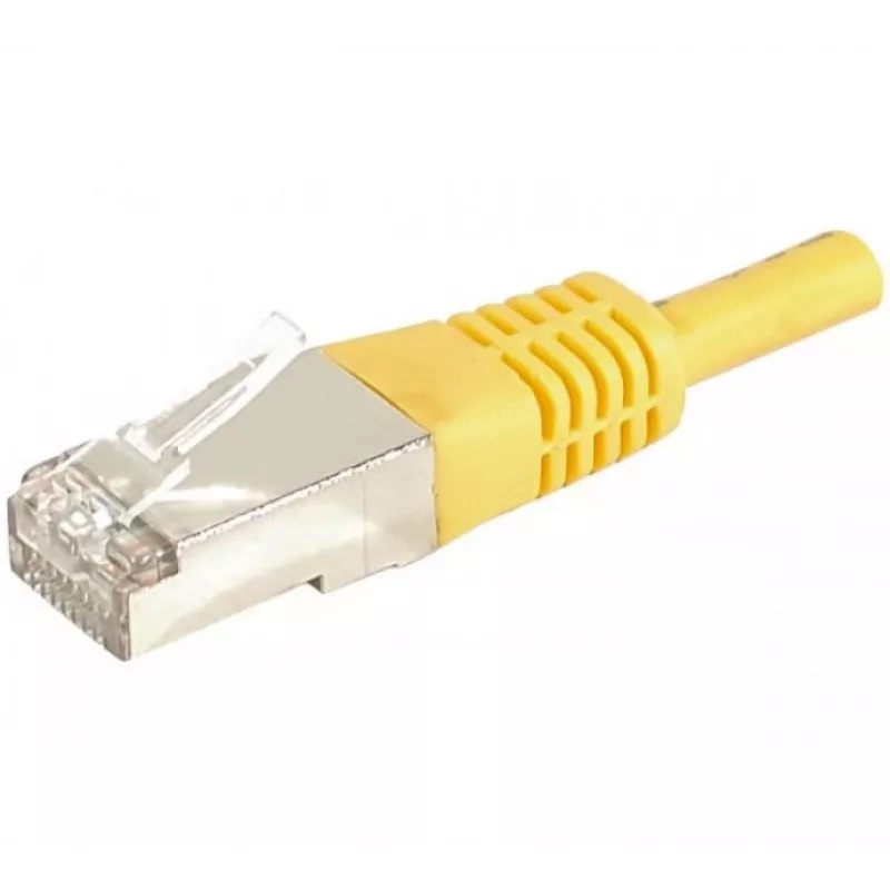 EXERTIS CONNECT 859572 Cable patch Cat.6a F/UTP, 25 m, amarillo, 10 Gbps, funda delgada