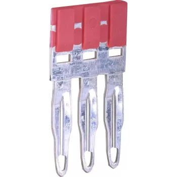ETI ESC-PTP4/03/R Puente de conexión transversal, tripolar, rojo, para bornes de carril ESC-CBC.4 y ESC-CBC.4B 003903029