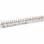 ETI 002921268 Barra colectora de cobre IZ10/L1NL2NL3N/12 para ETIMAT 1P+N, 690V, 63A, tipo horquilla