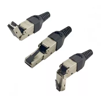 EXERTIS CONNECT Conector RJ45 montable en campo, Cat.6A, STP, ángulo ajustable (920822)