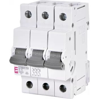 ETI 001901307 ETIMAT P10 Interruptor automático tripolar 6A curva B 415V 10kA