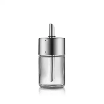 WMF Basic azucarero 200 ml, acero inoxidable Cromargan® y vidrio, plata/transparente