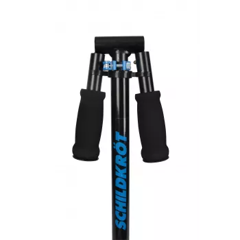 SCHILDKROT patinete junior Kick Scooter City Scooter Runabout, azul, plataforma y manillar de aluminio, ruedas de PU de 145 mm, altura ajustable en 3 posiciones, plegable 510303