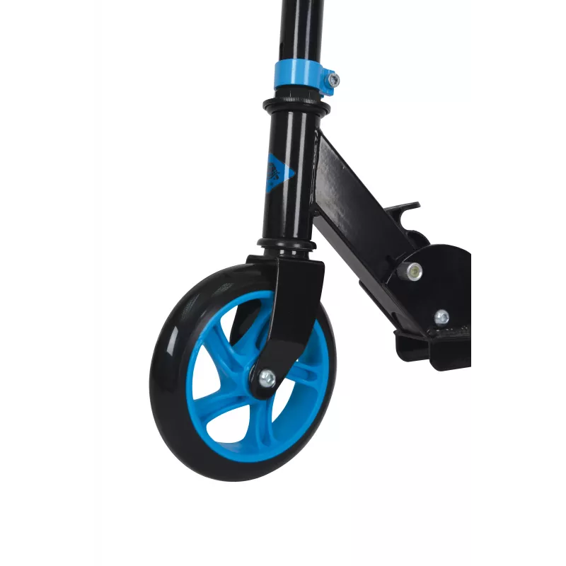 SCHILDKROT patinete junior Kick Scooter City Scooter Runabout, azul, plataforma y manillar de aluminio, ruedas de PU de 145 mm, altura ajustable en 3 posiciones, plegable 510303