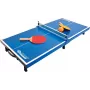 DONIC SCHILDKRÖT set de mini mesa de tenis de mesa, azul, plegable, 68 x 33 x 9 cm, con 2 palas, red, 2 pelotas 838576