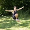 SCHILDKRÖT set de slackline 15 m amarillo, 50 mm de ancho con tensor de trinquete – kit de entrenamiento de equilibrio 970701
