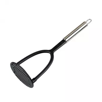 Kesper 104865 Pisapatatas, acero inoxidable/plástico, plata/negro