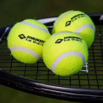 SCHILDKROT Pelotas de tenis, set de 3, amarillo, rebote adecuado para jugadores aficionados (970048)