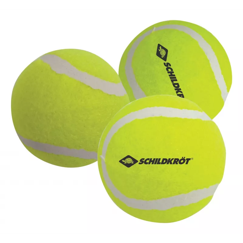 SCHILDKROT Pelotas de tenis, set de 3, amarillo, rebote adecuado para jugadores aficionados (970048)