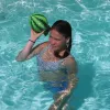 SCHILDKROT Splash Ball Watermelon pelota de agua, verde, 250 mm de diámetro, superficie adherente, 1 ud. (970292)