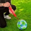 SCHILDKROT Bomba de inflado 300 mm rojo plástico con manguera de aire y 2 adaptadores 970989