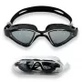 SCHILDKRÖT Murano Gafas de natación para adultos, blanco/negro, juntas de silicona suaves, correa dividida, antivaho, protección UV 940056