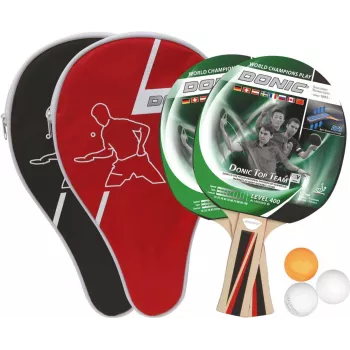 DONIC SCHILDKRÖT Set de tenis de mesa Top Team 1016,00cm (400) - 2 palas Top Team 400, 3 pelotas 788495