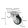 Wagner design yourself Rueda giratoria RO 6184 plateada 75 mm 50 kg 4618401