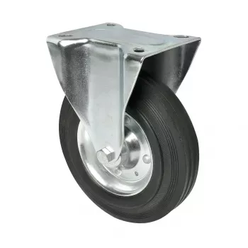 Wagner design yourself Rueda fija RO 8200 plateada, rueda de 50 mm, capacidad de carga 50 kg, acero galvanizado 4820001