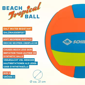 SCHILDKRÖT Pelota de playa de neopreno Tropical, talla 5, 210 mm 970299