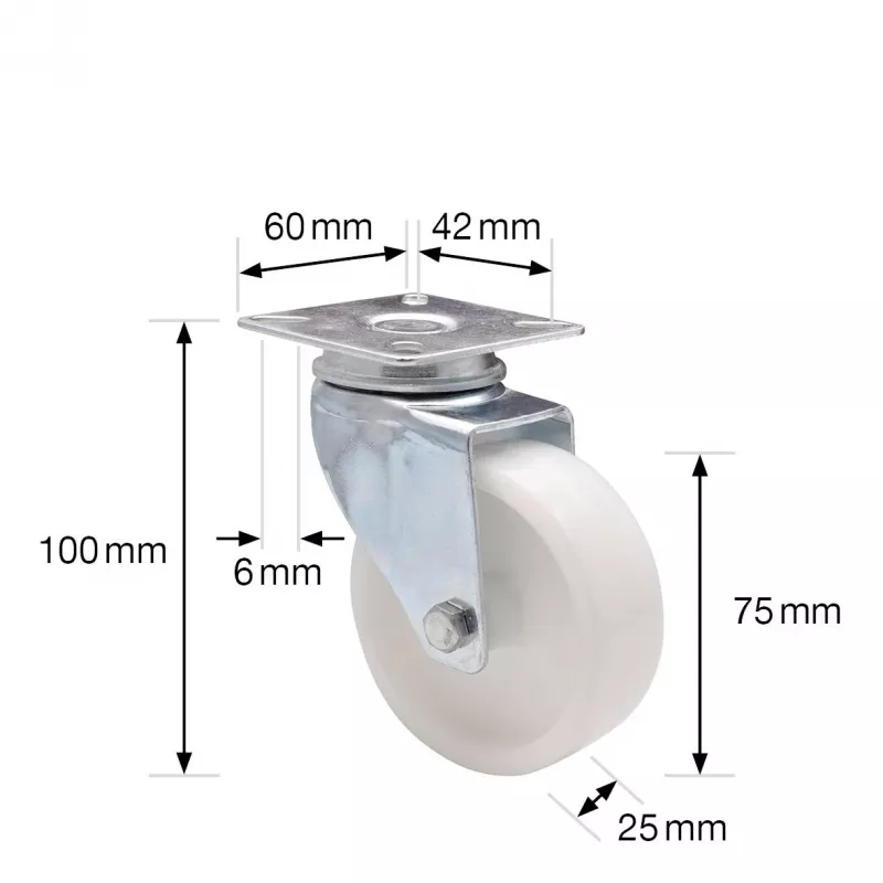 Wagner design yourself Rueda giratoria RO 1675 blanca (3167501)