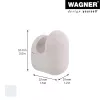 Wagner design yourself PILL Gancho de pared, gris, 1 gancho, montaje con tornillos, plástico 17041321