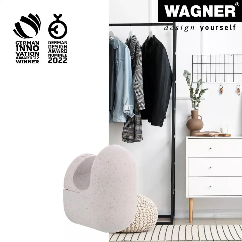 Wagner design yourself PILL Gancho de pared, gris, 1 gancho, montaje con tornillos, plástico 17041321