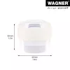 Wagner Design Yourself EH 5222 Tope de puerta autoadhesivo transparente, 40 mm de diámetro, 22 mm de altura 15522211