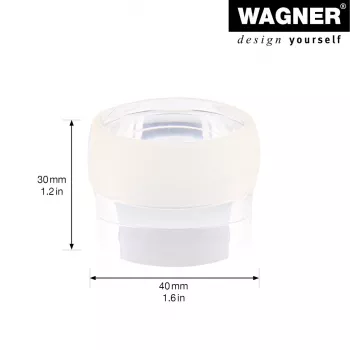 Wagner Design Yourself EH 5222 Tope de puerta autoadhesivo transparente, 40 mm de diámetro, 22 mm de altura 15522211