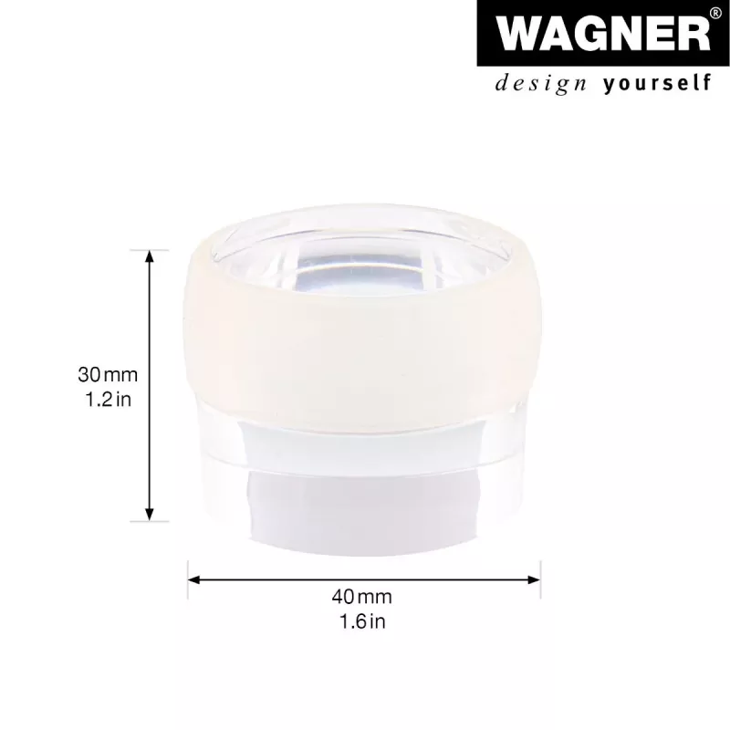 Wagner Design Yourself EH 5222 Tope de puerta autoadhesivo transparente, 40 mm de diámetro, 22 mm de altura 15522211