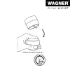Wagner Design Yourself EH 5222 Tope de puerta autoadhesivo transparente, 40 mm de diámetro, 22 mm de altura 15522211