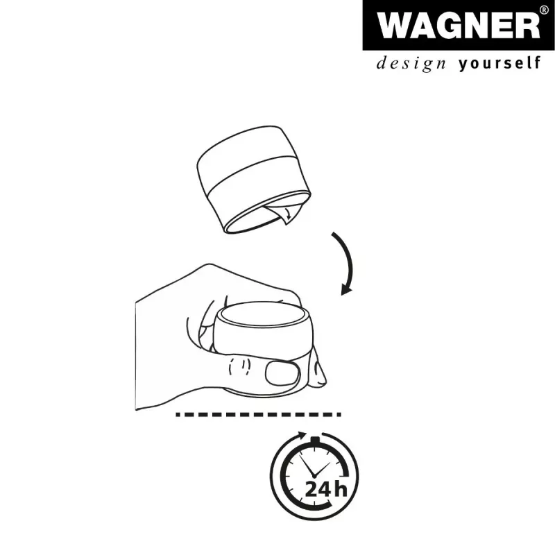 Wagner Design Yourself EH 5222 Tope de puerta autoadhesivo transparente, 40 mm de diámetro, 22 mm de altura 15522211