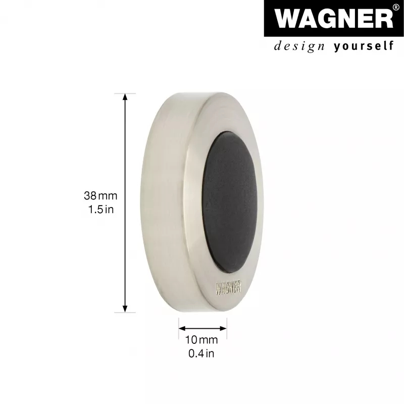 Wagner design yourself EH 5140 Tope de puerta de pared Screw or Glue, zamak y goma maciza (15514011)