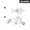Wagner design yourself EH 5140 Tope de puerta de pared Screw or Glue, zamak y goma maciza (15514011)