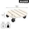 WAGNER design yourself Rodillo portamacetas GH0557, plástico, redondo, gris claro, Ø 38,5 cm, 1 ud. (20055701)