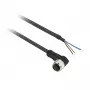 TMSS GERMANY Telemechanique Sensors Conector hembra M12 cable conector preensamblado, 4 polos, 5m PUR, Negro, Recto, IP67/IP65/IP69K, 4A, 250V AC/DC, serie OsiSense XZ - XZCP0666L5