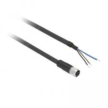 TMSS GERMANY Telemechanique Sensors Conector hembra M12 recto 5 polos 5m PVC cable de sensor XZCP0566L5