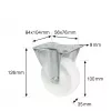 Wagner design yourself rueda giratoria para equipos de transporte RO 8500 plata (4850001) rueda giratoria 80 mm 100 kg