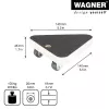 Wagner design yourself Rodillo de transporte MM 1314 Marrón 140 x 140 x 43 mm hasta 100 kg (20131401)