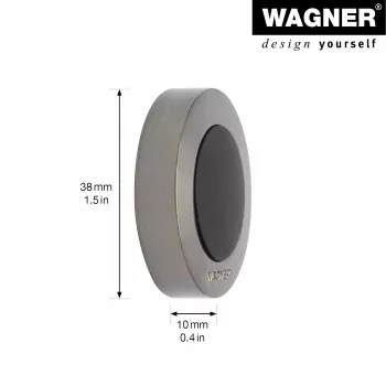 Wagner design yourself EH 5138 Tope de puerta de zamak goma maciza Niquelado mate (15513811)
