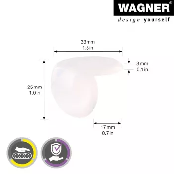 Wagner design yourself EH 2135 protector de esquinas plástico Ø 3,5 cm 4 uds. (15213599)