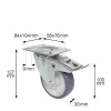 Wagner design yourself rueda giratoria RO 7600 gris 75 mm (4760001)