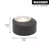 Wagner Design Yourself EH 5181 tope de puerta de suelo, zamak con tope de goma, níquel mate, 50 mm 15518111